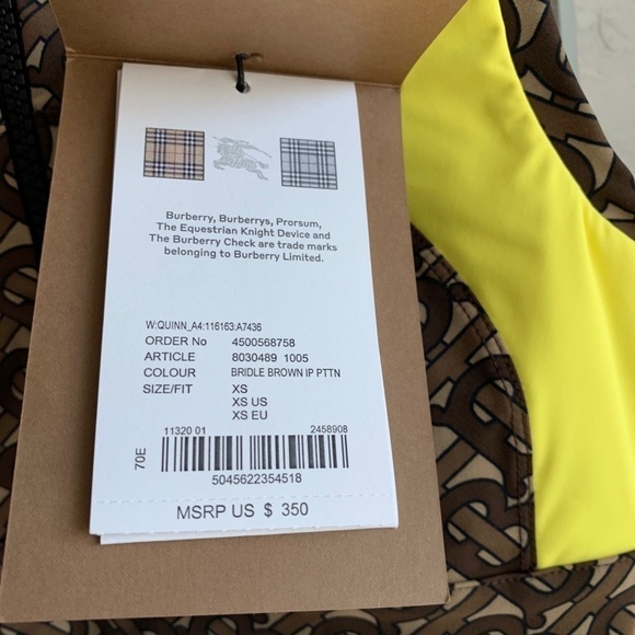 Burberry Color-Block Monogram Print Cropped Top - Picture 7 of 11